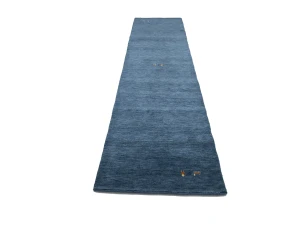 Steel Blue Tribal 3X12 Gabbeh Modern Runner Rug