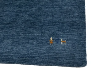 Steel Blue Tribal 3X12 Gabbeh Modern Runner Rug