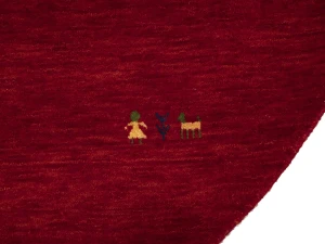 Red Tribal 6X6 Gabbeh Modern Round Rug