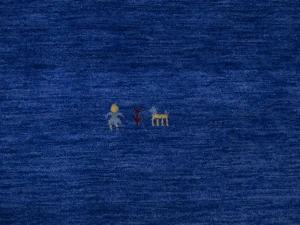 Royal Blue Tribal 3X5 Gabbeh Modern Oriental Rug