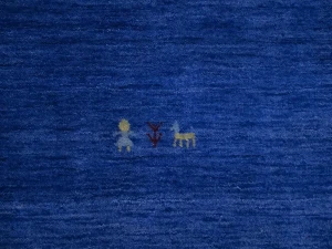 Royal Blue Tribal 4X6 Gabbeh Modern Rug