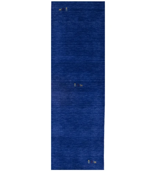 Royal Blue Tribal 3X8 Gabbeh Modern Runner Rug