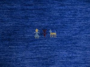 Royal Blue Tribal 3X12 Gabbeh Modern Runner Rug