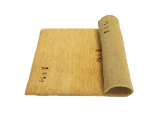 Golden Peach Pictorial Gabbeh Modern Rug in All Size