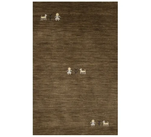 Brown Pictorial Gabbeh Modern Rug in All Size