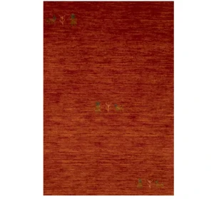 Orange-red Pictorial Gabbeh Rug in All Size