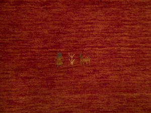 Orange-red Tribal 3X5 Gabbeh Modern Rug