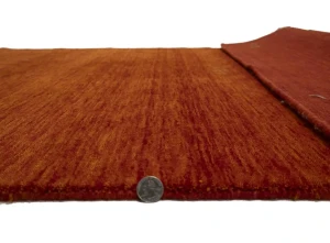 Orange-red Tribal 4X6 Gabbeh Modern Rug