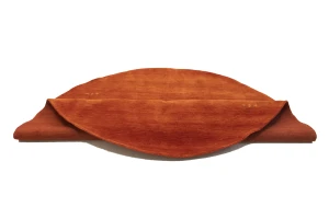 Orange-red Tribal 8X8 Gabbeh Modern Round Rug