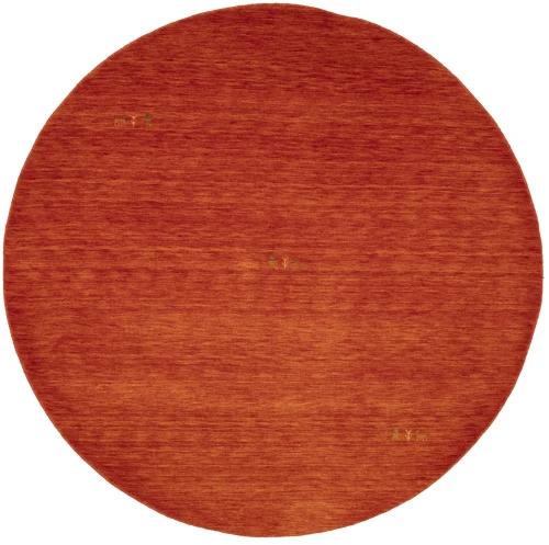 Orange-red Tribal 6X6 Gabbeh Modern Round Rug