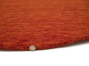 Orange-red Tribal 6X6 Gabbeh Modern Round Rug