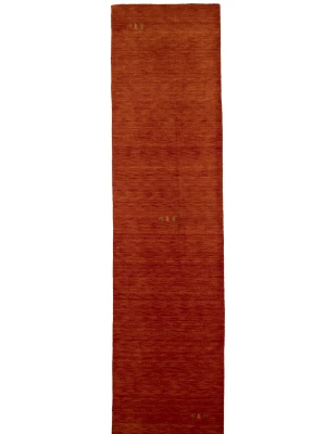 Orange-red 3X10 Tribal Gabbeh Modern Runner Rug