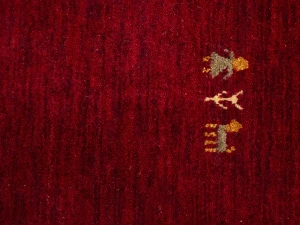 Maroon Red Pictorial Gabbeh Modern Rug in All Size