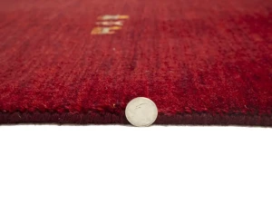 Maroon Red Pictorial Gabbeh Modern Rug in All Size
