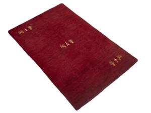 Maroon Red Pictorial Gabbeh Modern Rug in All Size