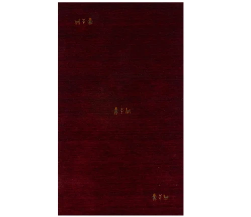 Maroon Red Tribal 3X5 Gabbeh Modern Rug