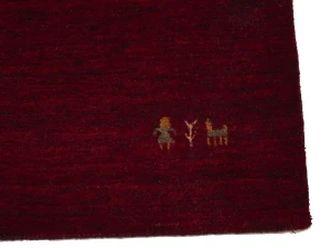 Maroon Red Tribal 3X5 Gabbeh Modern Rug