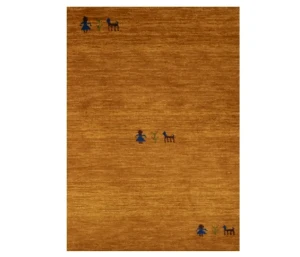 Orange Pictorial Gabbeh Modern Rug in All Size