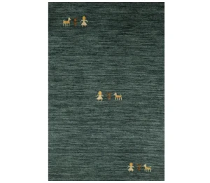 Dark Green Pictorial Gabbeh Modern Rug in All Size