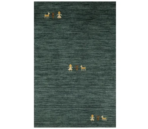 Dark Green Pictorial Gabbeh Modern Rug in All Size