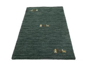 Dark Green Pictorial Gabbeh Modern Rug in All Size