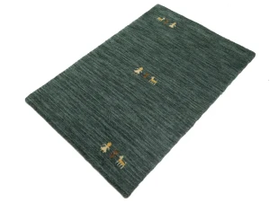 Dark Green Pictorial Gabbeh Modern Rug in All Size