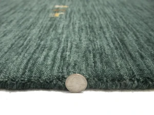 Dark Green Pictorial Gabbeh Modern Rug in All Size
