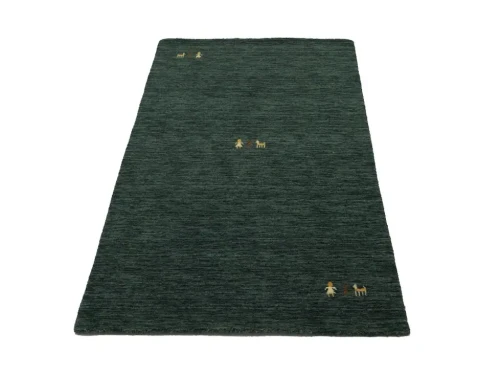 Dark Green Tribal 3X5 Gabbeh Modern Rug