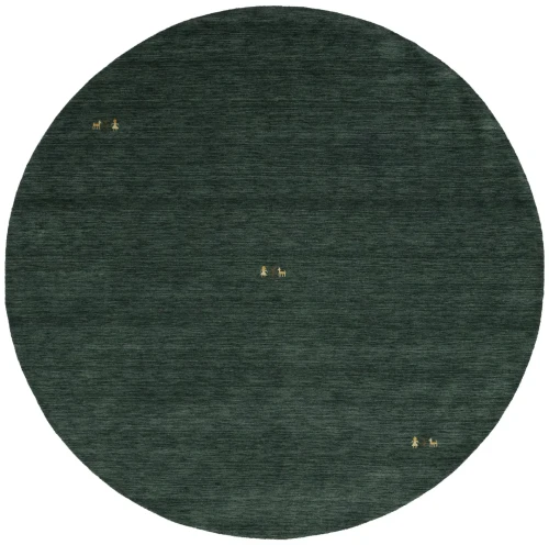 Dark Green Tribal 6X6 Gabbeh Modern Round Rug