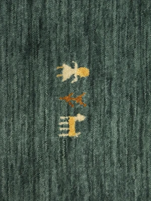 Dark Green Tribal 6X6 Gabbeh Modern Round Rug