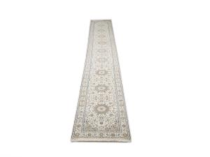 Cream Floral 2X20 Indo-Nain Oriental Runner Rug