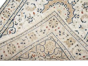 Cream Floral 2X20 Indo-Nain Oriental Runner Rug