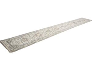 Cream Floral 2X20 Indo-Nain Oriental Runner Rug