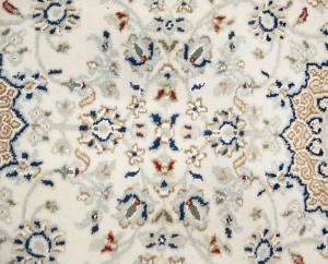 Cream Floral 2X20 Indo-Nain Oriental Runner Rug