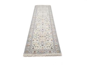 Cream Floral Traditional 3X11 Indo-Nain Oriental Runner Rug
