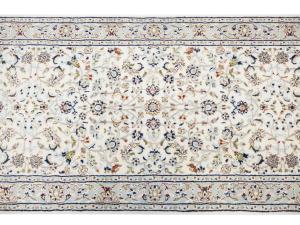 Cream Floral Traditional 3X11 Indo-Nain Oriental Runner Rug