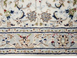 Cream Floral Traditional 3X11 Indo-Nain Oriental Runner Rug