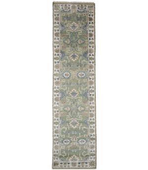 Muted Colors Floral 3X10 Oushak Oriental Runner Rug