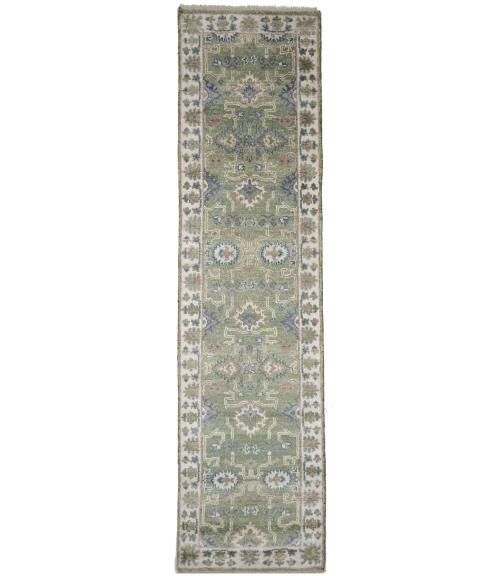 Muted Colors Floral 3X10 Oushak Oriental Runner Rug