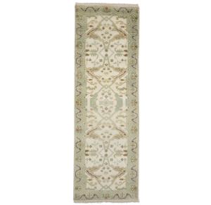 Muted Colors Floral 3X8 Oushak Oriental Runner Rug