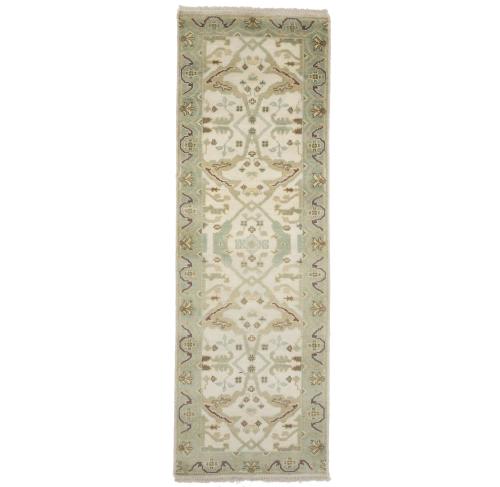 Muted Colors Floral 3X8 Oushak Oriental Runner Rug