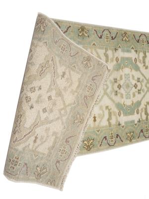Muted Colors Floral 3X8 Oushak Oriental Runner Rug