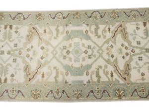 Muted Colors Floral 3X8 Oushak Oriental Runner Rug