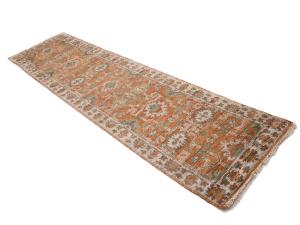 Muted Colors Floral 2'6X9'9 Oushak Oriental Runner Rug