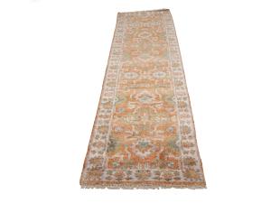 Muted Colors Floral 2'6X9'9 Oushak Oriental Runner Rug