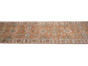 Muted Colors Floral 2'6X9'9 Oushak Oriental Runner Rug
