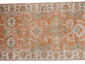 Muted Colors Floral 2'6X9'9 Oushak Oriental Runner Rug