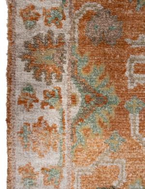Muted Colors Floral 2'6X9'9 Oushak Oriental Runner Rug