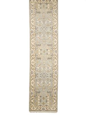 Muted Colors Floral 2'6X10'0 Oushak Oriental Runner Rug