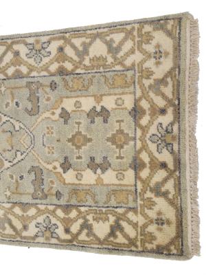 Muted Colors Floral 2'6X10'0 Oushak Oriental Runner Rug